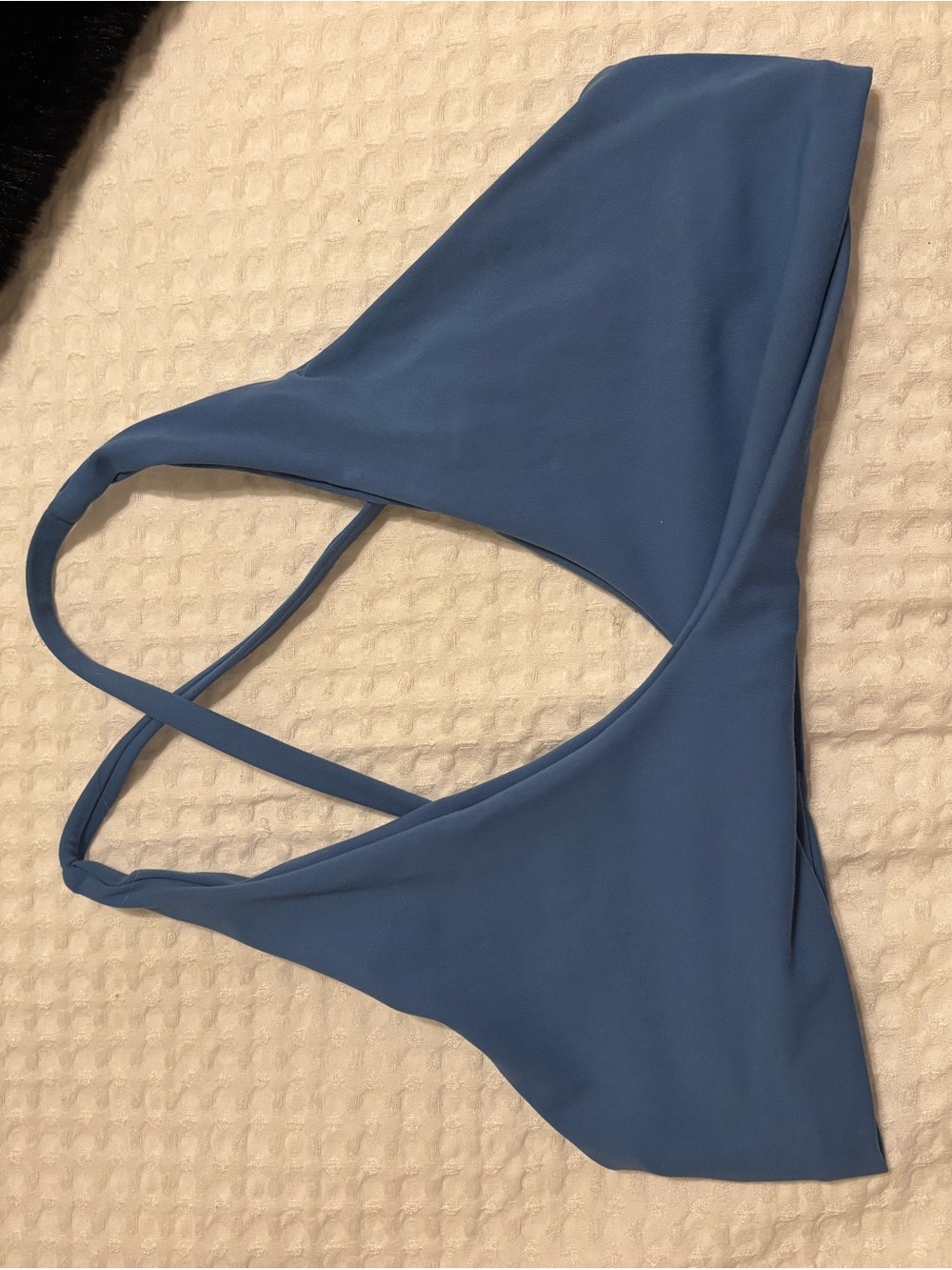 Supportive Strappy Sports Bra in Dusty Blue